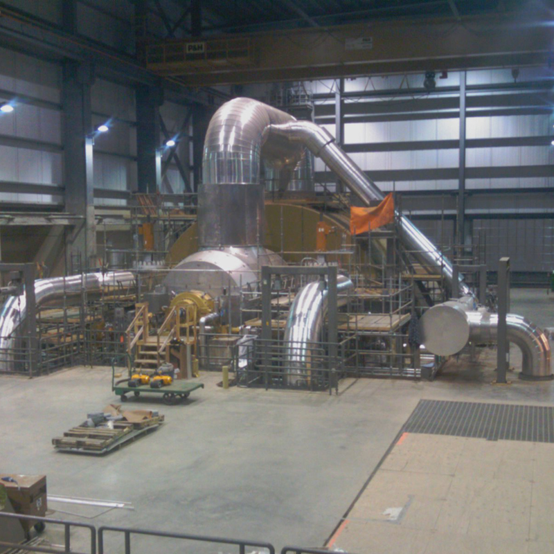 Pipe Insulation on an electical turbine